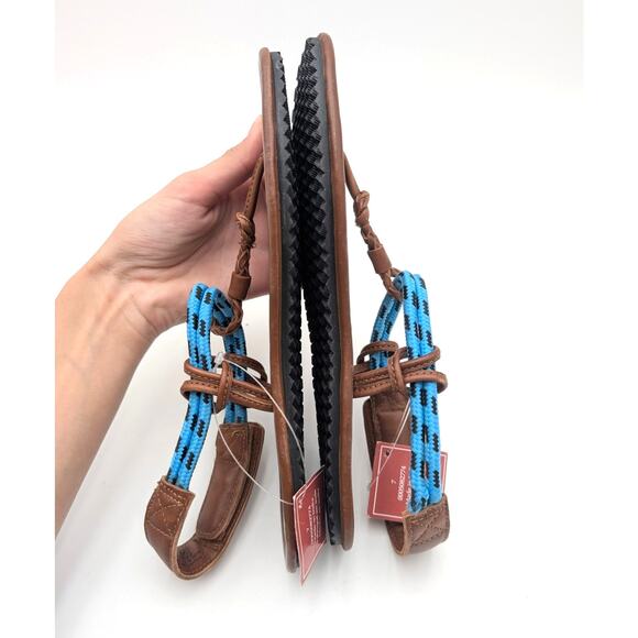 Free People Island Hopping Wrap Sandals Women's Brown Luggage Size US7 EU37.5 - Picture 5 of 13